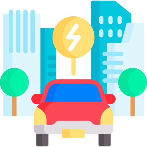 elektrische auto Special Flat icoon