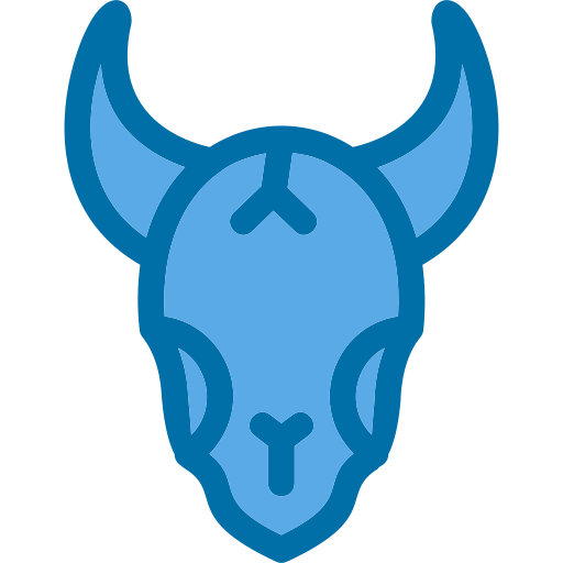 雄牛の頭蓋骨 Generic Blue icon