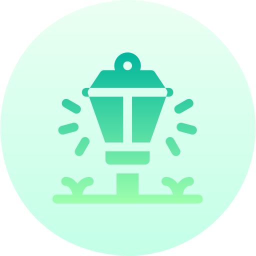 Lamp post Basic Gradient Circular icon