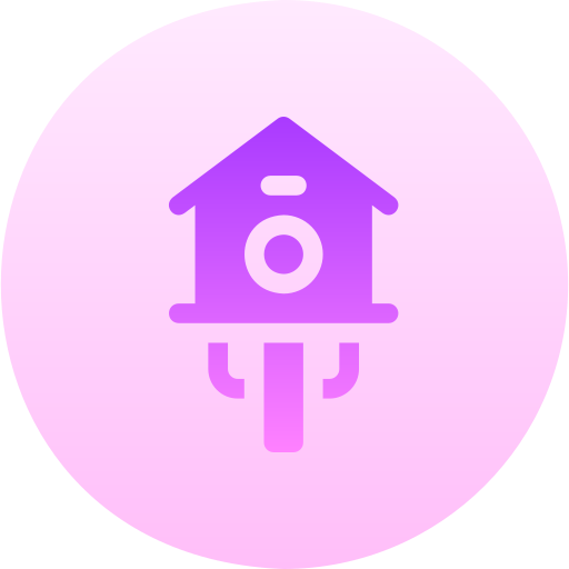 Bird house Basic Gradient Circular icon