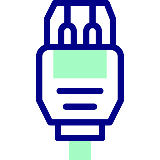 micro-usb Detailed Mixed Lineal color icon