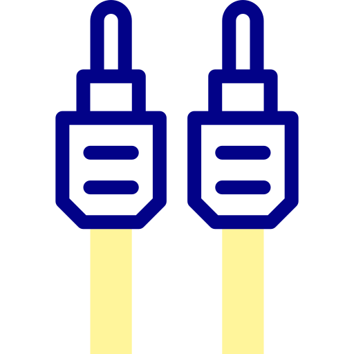 kabel rca Detailed Mixed Lineal color ikona