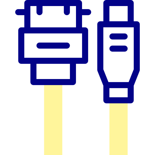 usb-anschluss Detailed Mixed Lineal color icon