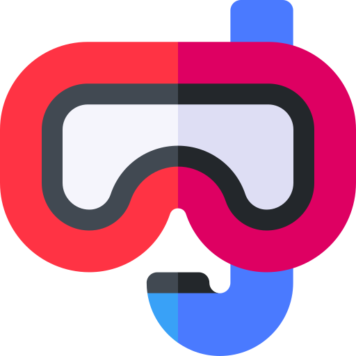 Diving goggles Basic Rounded Flat icon