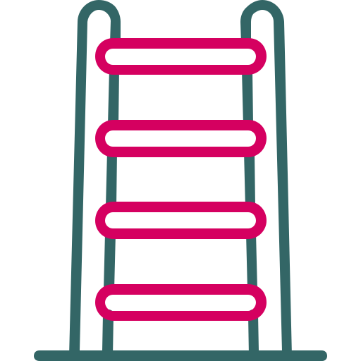 escalera de tijera Generic Outline Color icono