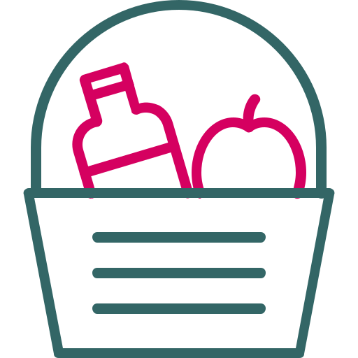 Picnic basket Generic Outline Color icon