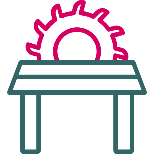 Table saw Generic Outline Color icon