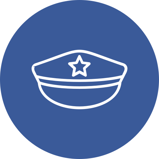 czapka policyjna Generic Flat ikona