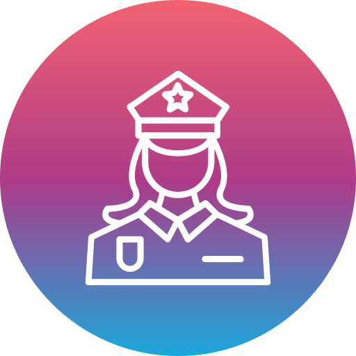 politieagente Generic Flat Gradient icoon