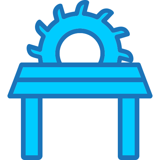 sierra de mesa Generic Blue icono