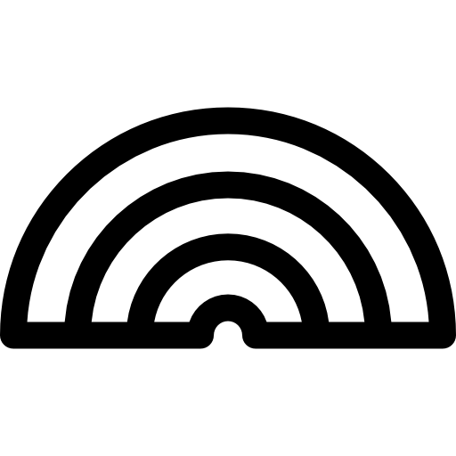 arcobaleno Basic Rounded Lineal icona