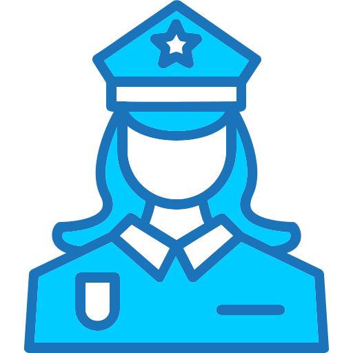 mujer policía Generic Blue icono