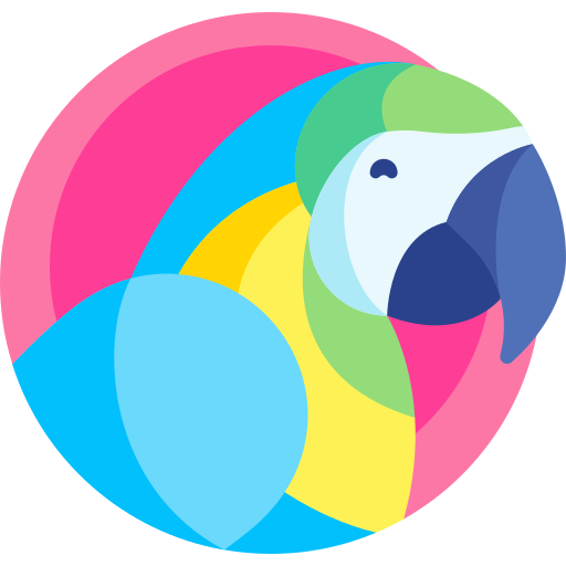 pappagallo Detailed Flat Circular Flat icona