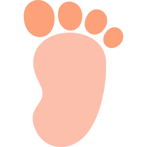 voetafdruk Generic Flat icoon