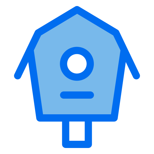 casa de pájaros Generic Blue icono