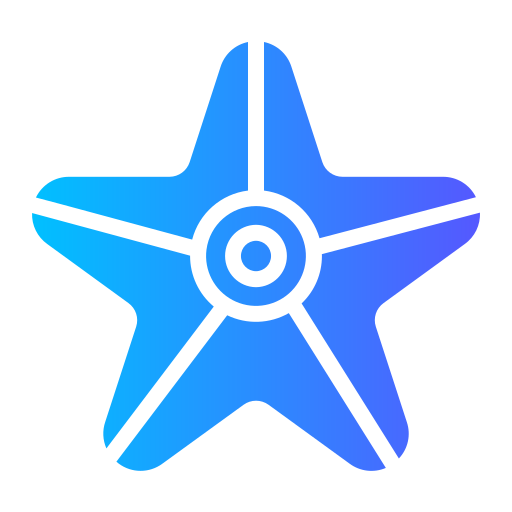 rozgwiazda Generic Flat Gradient ikona