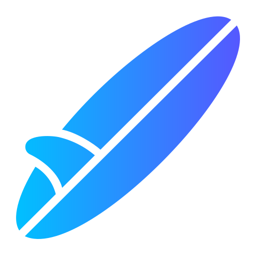 サーフボード Generic Flat Gradient icon
