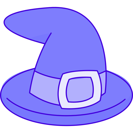 sombrero de bruja Generic Blue icono