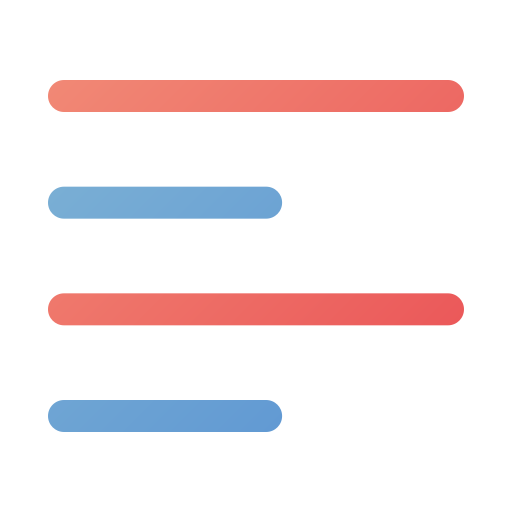왼쪽 정렬 Generic Flat Gradient icon