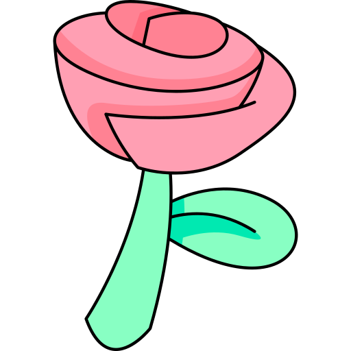 rose Generic Thin Outline Color icon