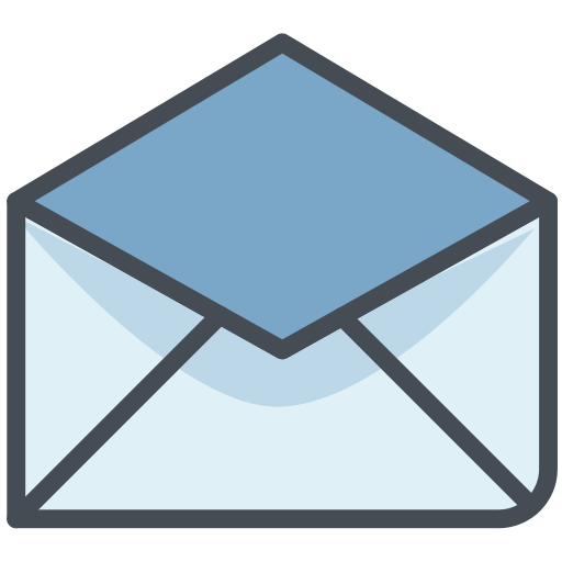 Open mail Generic Outline Color icon