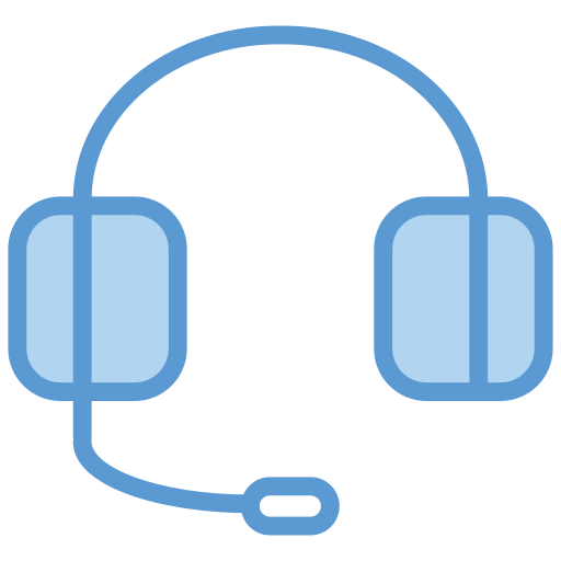 micrófono de auriculares Generic Blue icono