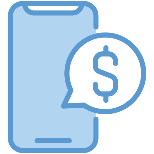 Mobile banking Generic Blue icon
