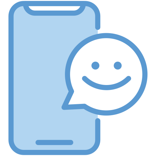 モバイルチャット Generic Blue icon
