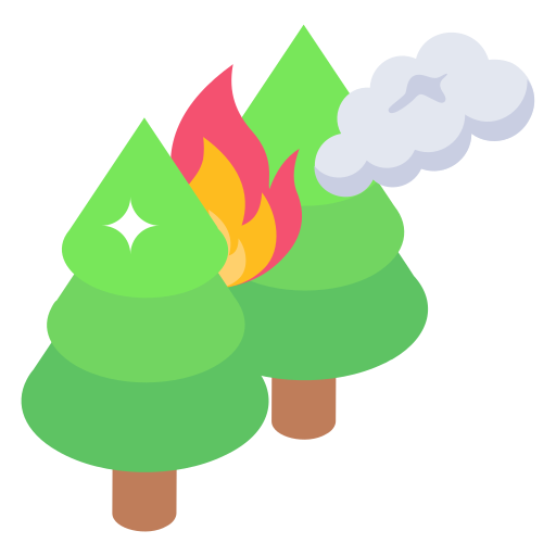 incendio forestale Generic Isometric icona
