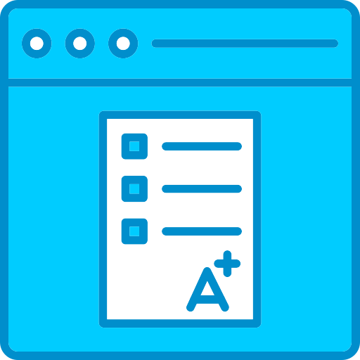 Online learning Generic Blue icon
