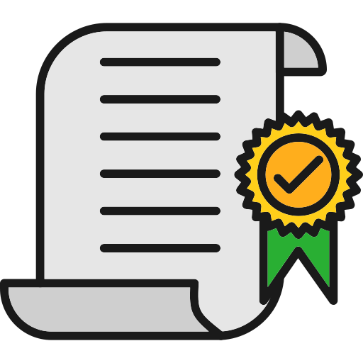 Certificate Generic Outline Color icon