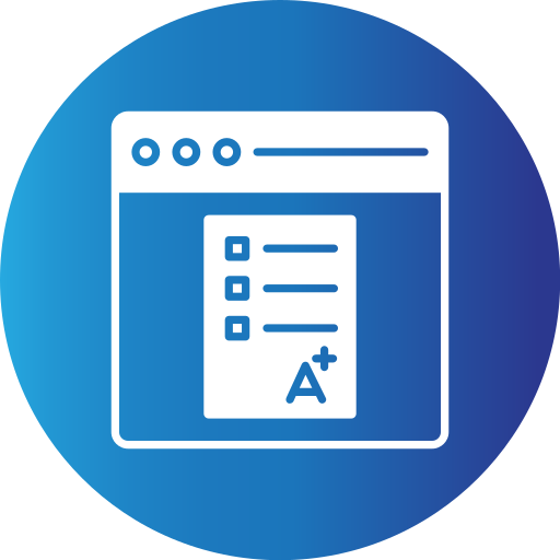 Online learning Generic Blue icon