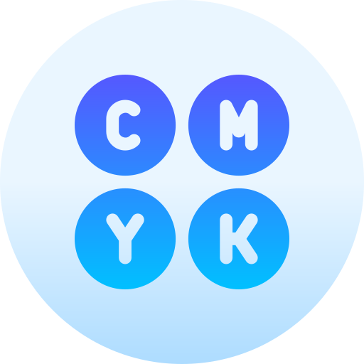 cmyk Basic Gradient Circular icono