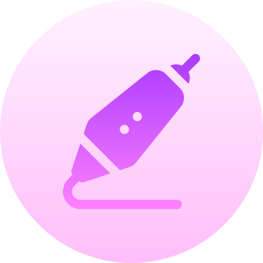 długopis 3d Basic Gradient Circular ikona