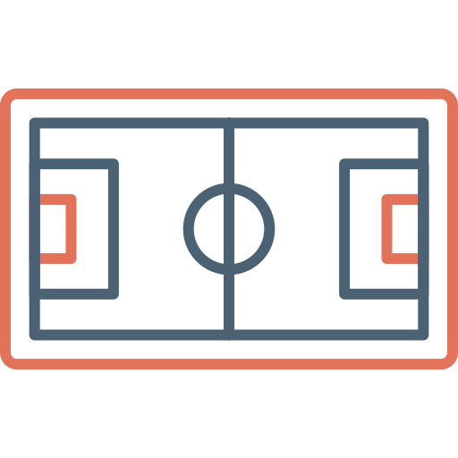 Football pitch Generic Outline Color icon