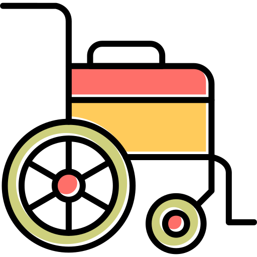 바퀴 달린 의자 Generic Color Omission icon
