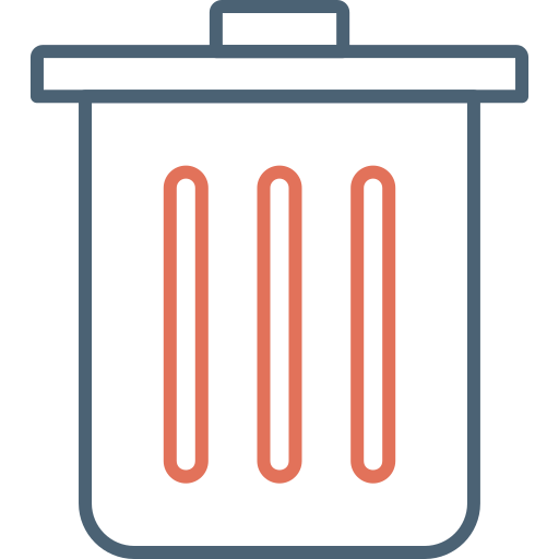 pojemnik na śmieci Generic Outline Color ikona