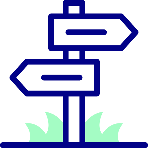 道標 Detailed Mixed Lineal color icon