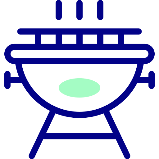 Grill Detailed Mixed Lineal color icon