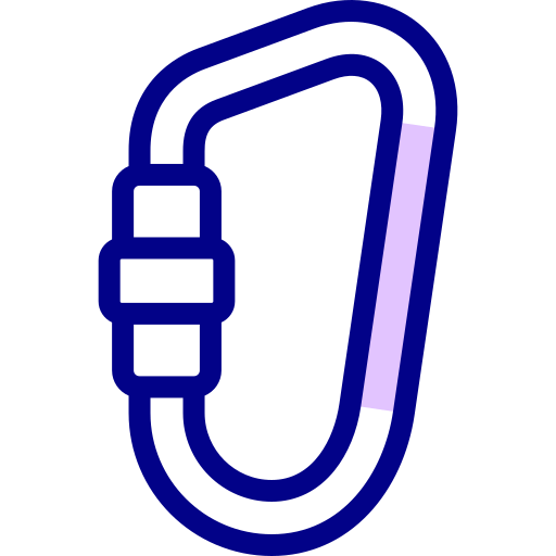 카라비너 Detailed Mixed Lineal color icon
