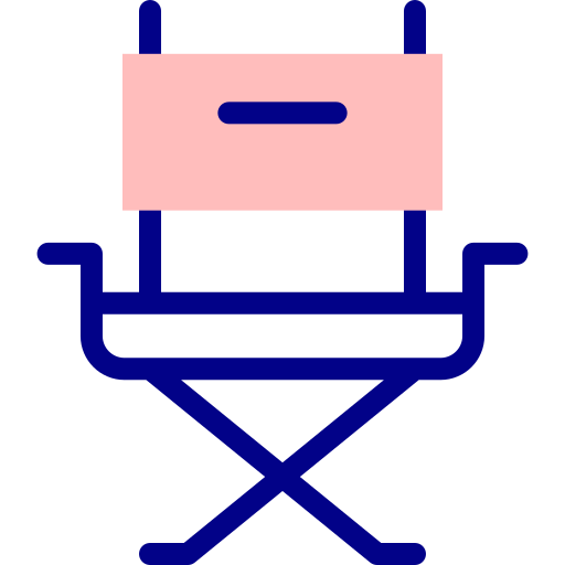 Folding chair Detailed Mixed Lineal color icon