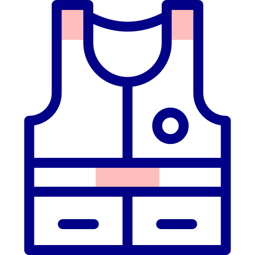 chaleco salvavidas Detailed Mixed Lineal color icono