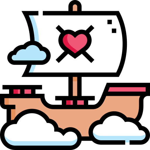 Pirate ship Detailed Straight Lineal color icon
