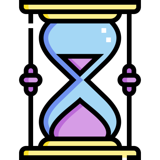 Hourglass Detailed Straight Lineal color icon