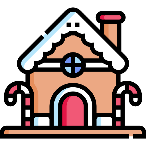 casa de jengibre Detailed Straight Lineal color icono