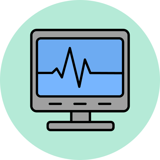 monitor de electrocardiograma Generic Outline Color icono