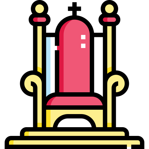 Throne Detailed Straight Lineal color icon