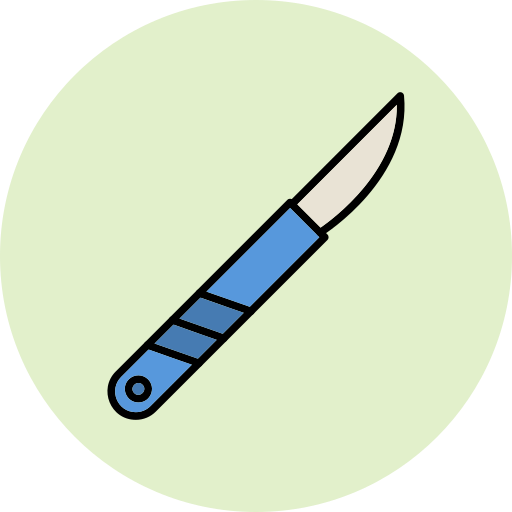 Surgical knife Generic Outline Color icon