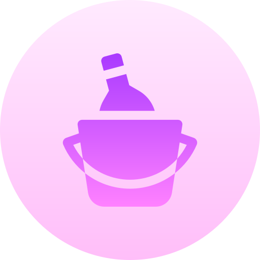 Ice bucket Basic Gradient Circular icon