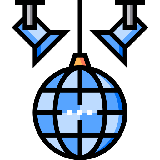 kula dyskotekowa Detailed Straight Lineal color ikona